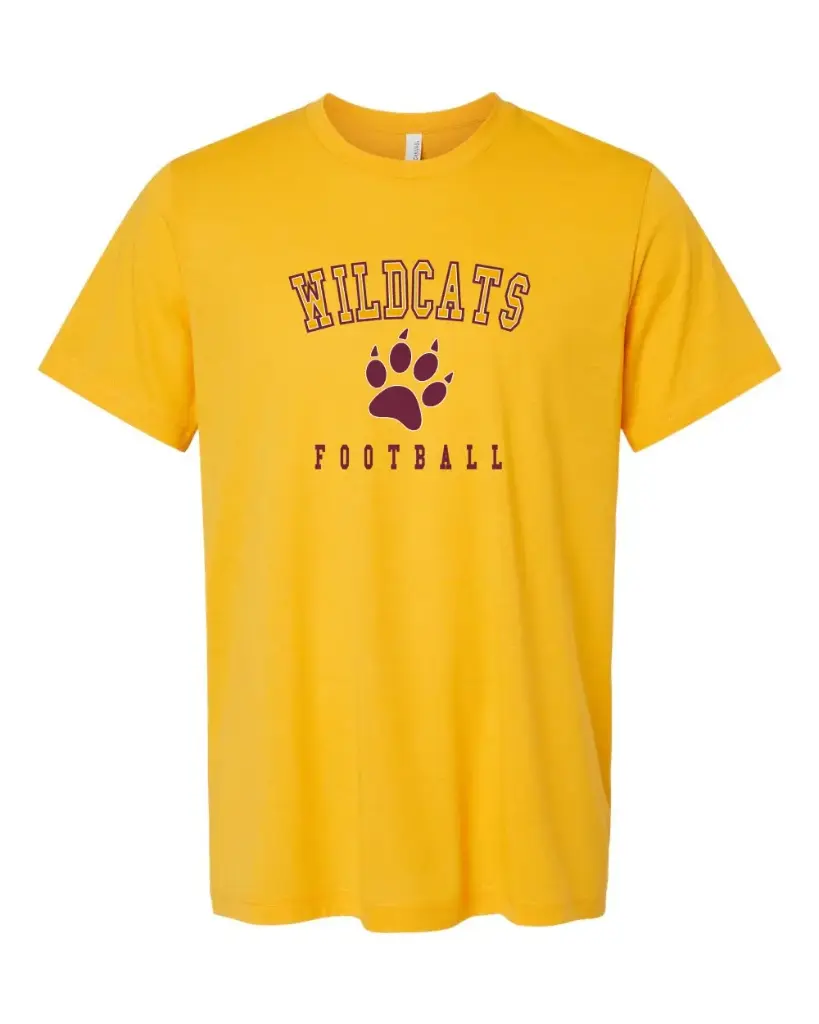 Gold Wildcats Football T-Shirt