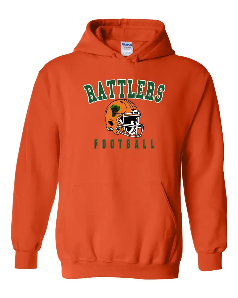 Orange Rattler Football Hoodie