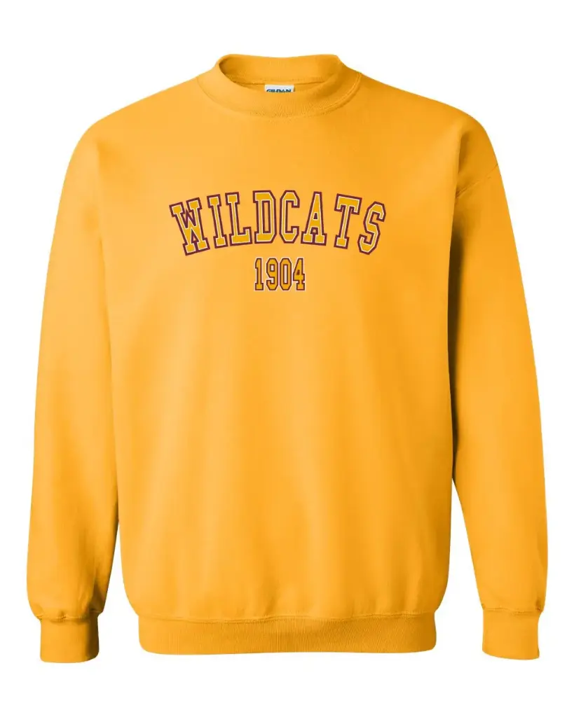 Gold Wildcats 1904 Crewneck Sweatshirt