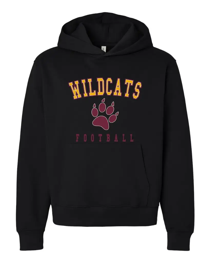 Black Wildcats Football Hoodie