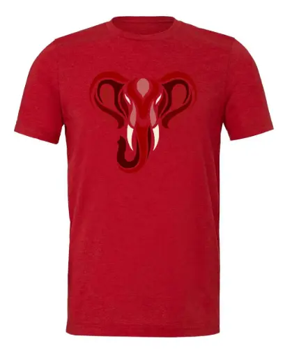 Crimson Elephant Red Tee
