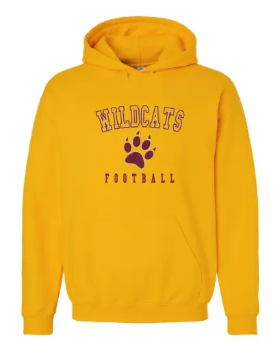 Gold Wildcats Football Hoodie