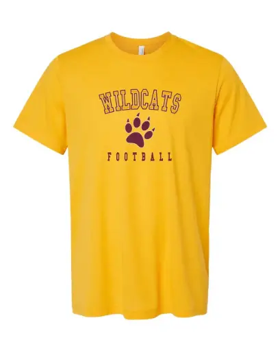 Gold Wildcats Football T-Shirt