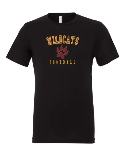 Black Wildcats Football T-Shirt